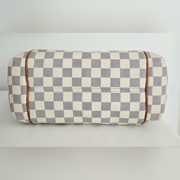 Authentic LOUIS VUITTON LV Totally Azur PM White Damier Checkered Tote - Picture 12 of 16